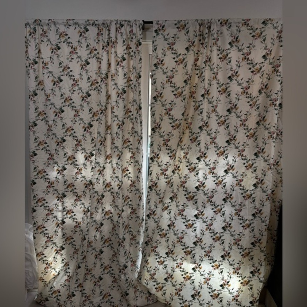 Floral curtains